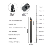 ไม้เซลฟี่ยืดได้คาร์บอนไฟเบอร์1.5M/2.9M/3.0M สำหรับ X4 Insta360/X3/หนึ่ง X2/ไป2/หนึ่ง RS สำหรับอุปกรณ