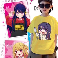 Oshi no Ko Ai Hoshino crew neck Children's Fashion Short Sleeveguess shirt for kids2yrs to