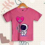 GIRLS' T-SHIRTS CHILDREN'S T-SHIRTS KA44 ASTRONAUT/ AGES 1-8 YEARS