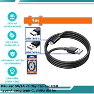 5V/2A charger and USB type-A/C to type-C charging cable, length 1m WADFOW WFCT552 WUB1501 WUB1502