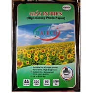 Couche Manh Hung photo paper DL230gsm, A4 glossy single-sided photo paper Quantity 135gsm - 230 gsm 