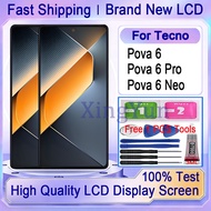 Original AMOLED For Tecno Pova 6 Pova 6 Pro 5G Pova 6 Neo LCD Display Touch Screen Replacement