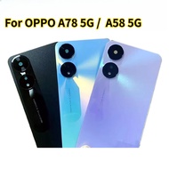 a58 Battery Back Cover for OPPO A78 5G/ A58 5G Phone Rear Housing Case Replacement