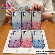 Case OPPO Reno5 (5G) Floral Soft Casing Blink Phone Cover For OPPO Reno 5 CPH2145