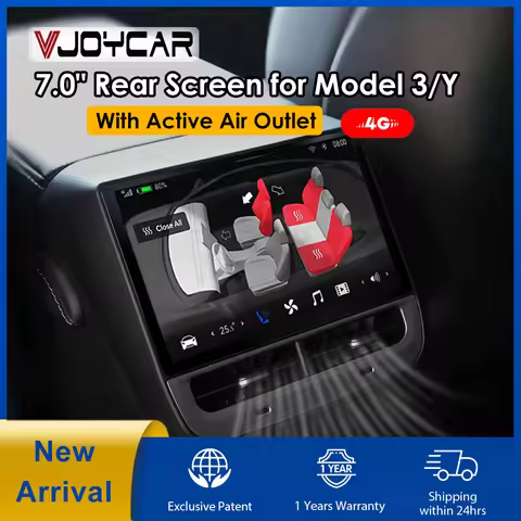 Newest 4G Plaid 7inches Rear Display for Tesla Model Y 3 Android 14 WIFI Entertainment Screen 64G Wi