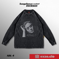 EXZO.CLO ADELE 30 Long Sleeve Washed Oversize COTTON COMBED24S adele tshirt