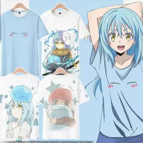 That Time I Got Reincarnated As A Slime Rimuru Tempest 3D Print T Shirt Women Men Summer Short Sleev