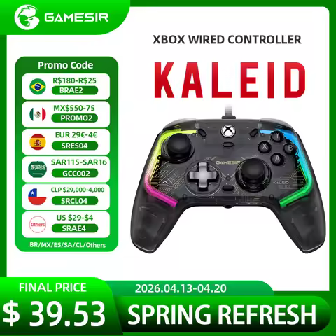 GameSir Kaleid Xbox Controller Wired Gamepad with Hall Effect Joystick for Xbox Series X, Xbox Serie