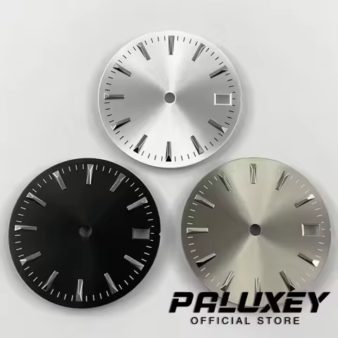 NH35 28.5mm Sunburst Silver Gray Black Watch Dial Suitable for NH35/NH35A/4R/7S Movement Watch Faces