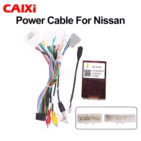 CAIXI 2 din Android Car Radio GPS Cable with CAN Bus Box Adapter Power Connector for Nissan Qashqai 
