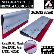 MERAH LARGE ALUMINUM SQUEEZER HANDLE SET RED RUBBER SQUARE 7MM LENGTH 5CM TO 25CM