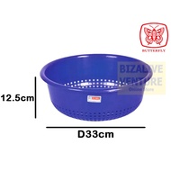 Plastic Round Colander Tebal | Fruit Vegetable Strainer | Basket Sieve Sifter | Tapis Sejat Bulat Pl