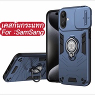 Mobile Phone Case For Samsung A07 A06 4G A06 5G Camera Stand Ring Slide TPU+PC