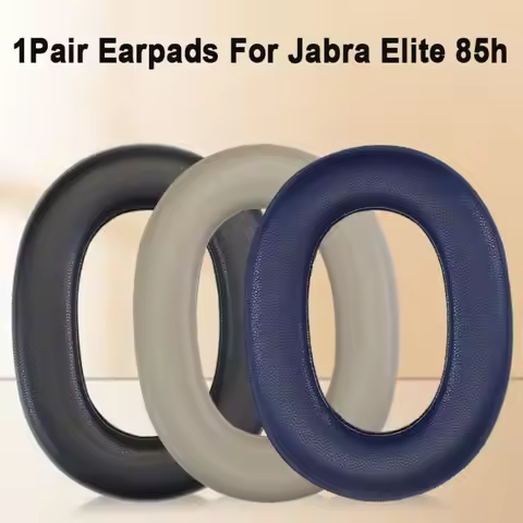 1 Pair Accessories Leather Headphone Cushion Cover Replacement Earmuff Ear Pads For Jabra Elite 85H