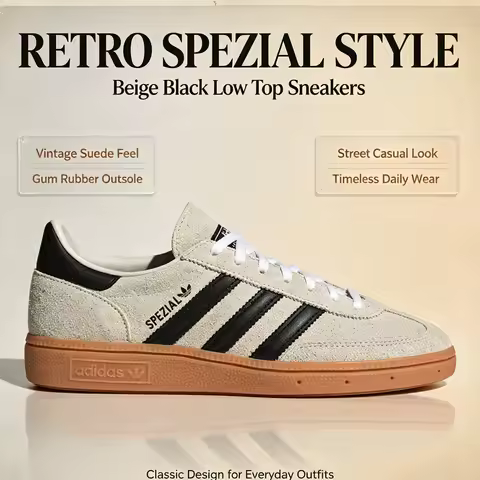 Adidas Trefoil Ladies Vintage Suede Trainers 3 Stripes Gum Outsole Street Daily Walking Sneakers IF6