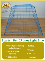 17 lines Scratch pen blue (light) / Chicken pen / cock cage / game fowl / kulungan ng manok