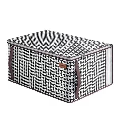 Thousand Bird Grid Quilt Storage Bag Large Capacity Quilt Bags Home Closet Clothes Organizer Boxes D