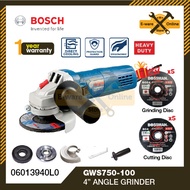 Bosch Grinder GWS750-100 Angle Grinder Machine 4" Grinder Bosch Original Bosch Grender Bosch Mesin P