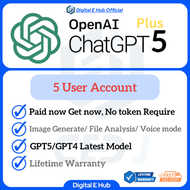 OpenAI ChatGPT 5 Plus Plan - 1 Week & 1 Month Fast Delivery Lifetime Warranty Less User Account Auto