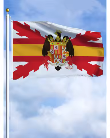 3X5FTS Burgundy Cross San Andrés Aguila de los Reyes Católicos Flag