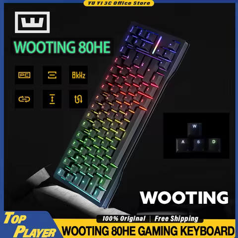 Wooting 80HE Gaming Keyboard Original Wooting Series Customized Magnetic Switch Hall Effect 0.1mm Ra