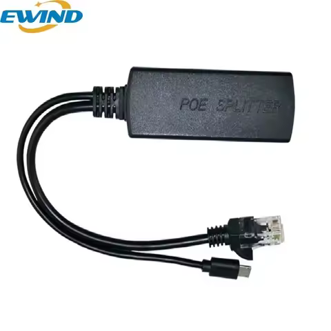 EWIND 48V To 5V 12V Micro USB/Type-C/DC Gigabit POE Splitter 10/100/1000Mbps Power Over Ethernet for