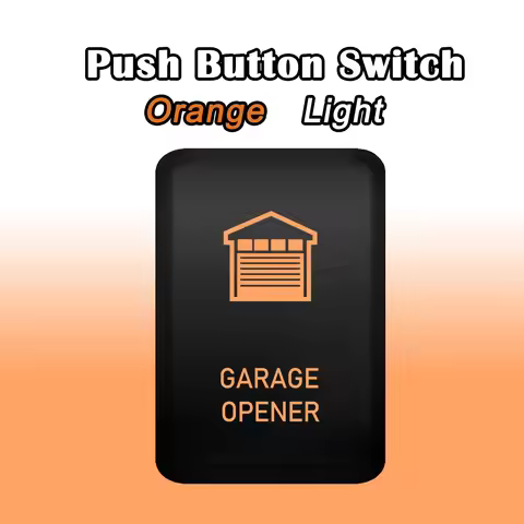 Orange Led Light GARAGE OPENER On Off Momentary Push Button Switch with Wiring Connector for Toyota 