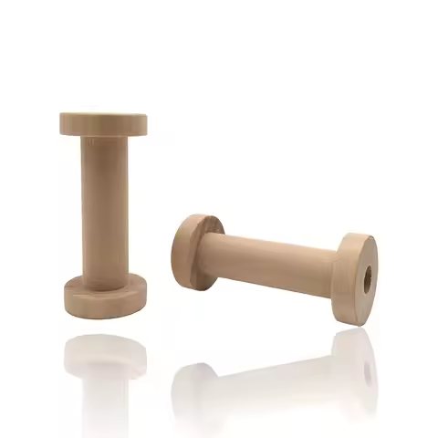 10Pcs Natural Wooden Spools 3x7cm Thread Reels Organizer for Sewing Machine Ribbons Twine Wood Wire 