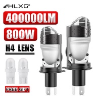 H4 Bi Led Projector Mini Lens Adaptive Driving Beam Projector Lens Car Headlight Bulbs High Low Beam Fog Lights Plug&amp;Play 6000K