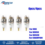 4-6PCS Small Engine Nut Type Spark Plugs TORCH L7RTC Replace for WSR6F BPM7A BPMR7A Denso W22MP-U W2