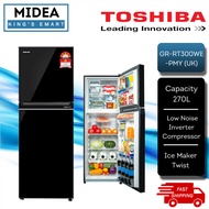 Toshiba 270L / 310L 2 Door Refrigerator Inverter 5 Star Fridge GR-RT300WE-PMY / GR-RT320WE-PMY