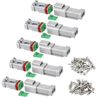 5 Kit 2 Pin Way Deutsch DT Series Connector, 16-20 AWG Waterproof Electrical Wire Plug, DT04-2P DT04