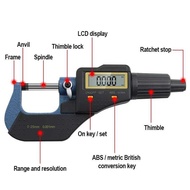 Electronic 8 Micrometer 0-25Mm Micron Digital Outside Micrometer Gauge 0.001 Mm Digital Tools Cal