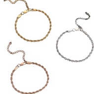 316 Stainless Steel 4mm Small Twist Silver Anklet Rose Gold Anklet Gold Anklet Silver Anklet Can Be 