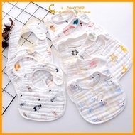 LAKOE 8-Layer Baby Bibs Newbron Cotton Saliva Towel Infant U-shaped Bib Kids Feeding Bib