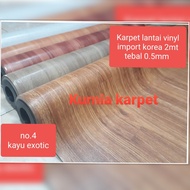 Karpet lantai metetan Vinyl plastik Korea Lebar 200Cm (P 1 meter x L 2 meter) tebal 0.5mm HARGA Per 