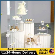 Folding Cake Stand White Dessert Stand Cylinder Stand Meja Kek Meja Cylinder Roman Column For Weddin