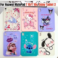 For Huawei MatePad T 10S T10s Enjoy Tablet 2 10.1''Fashion Cute Cartoon Alice Princess Case AGS3-L09