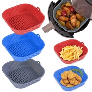 【Deal】 Square Silicone Air Fryer Liner Basket Reusable Air Fryer Pot Tray Heat Resistant Food Baking For Airfryer Chicken Accessories