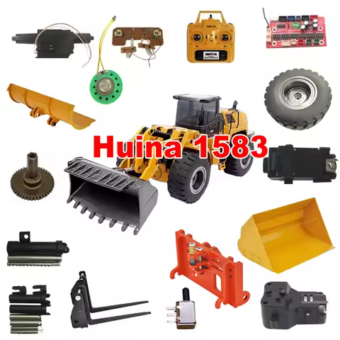 Huina 1583 Front/rear Drive Gear Box Alloy Bucket Quick Hitch Metal Fork bucket Radio For 583 1/14 2