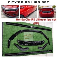 Honda City GN2 2020–2022 Set Lips Diffuser Gaya RS / RS Style Diffuser Lips Skirt Bodykit with Gloss