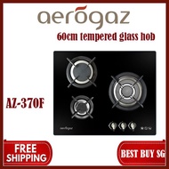 Aerogaz AZ-370F -60cm tempered glass hob | 3 burner | Local warranty | Free Delivery |