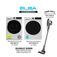 Elba Bundle - 9 Kg Washer EWF 90140 VT and 9kg Dryer EBD 981H VT