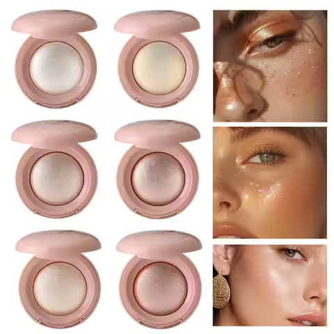 Glitter Highlight & Contour Palette Natural Brightening Three‑dimensional Facial Shaping Shimmer Fac