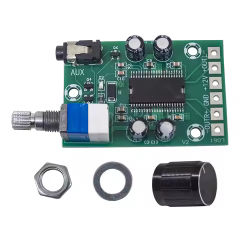 new style YDA138-E Amplifier Board Class D AMP 15W*2 Stereo Audio Sound System DC 12V 2A with Volume