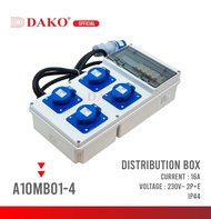 กล่องปลั๊กกระจายไฟ DAKO 16A 2P+E กันน้ำ IP44 A10MB01-4