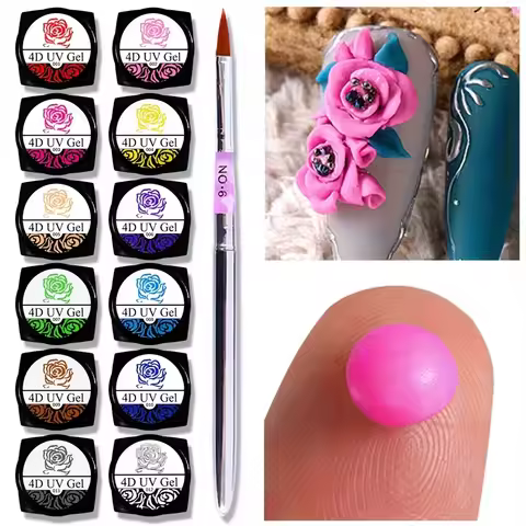 Nail Art Accessories Carving Gel Supplies 3D 4D Model Carved MudPlasticine UV Gel DIY Nails Painting