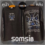 West Coast Fed-Choppers Blue Motorcycle Shirt [Long Sleeve]