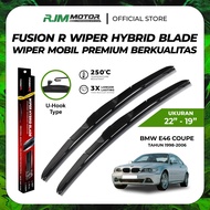 Fusion R Universal Car Windshield Wiper Rubber Wiper bmw E46 COUPE Frameless Hybrid Blade Set RWB RU
