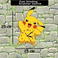 Pikachu/Pokemon Wall Clock/Character Wall Clock/Wooden Wall Clock/Living Room Wall Clock/Children's 